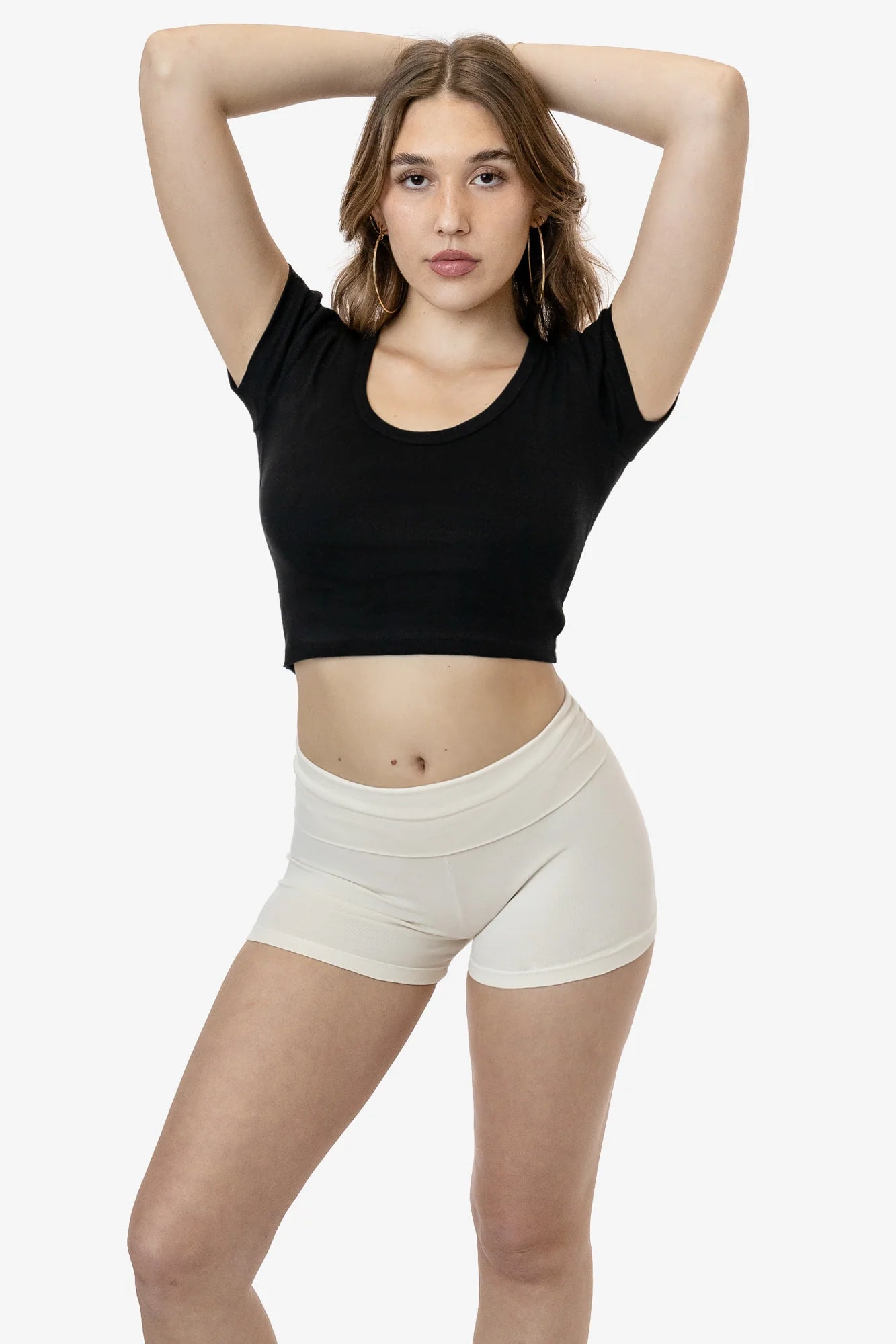 Baby Rib Scoopneck Crop Top - 43080