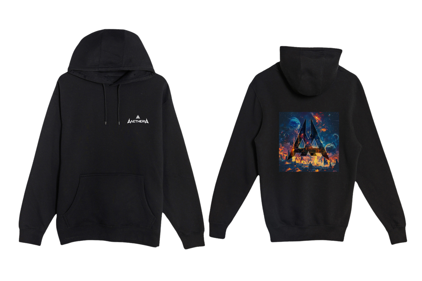Aaetheria Pullover Hoodie Front and back Print