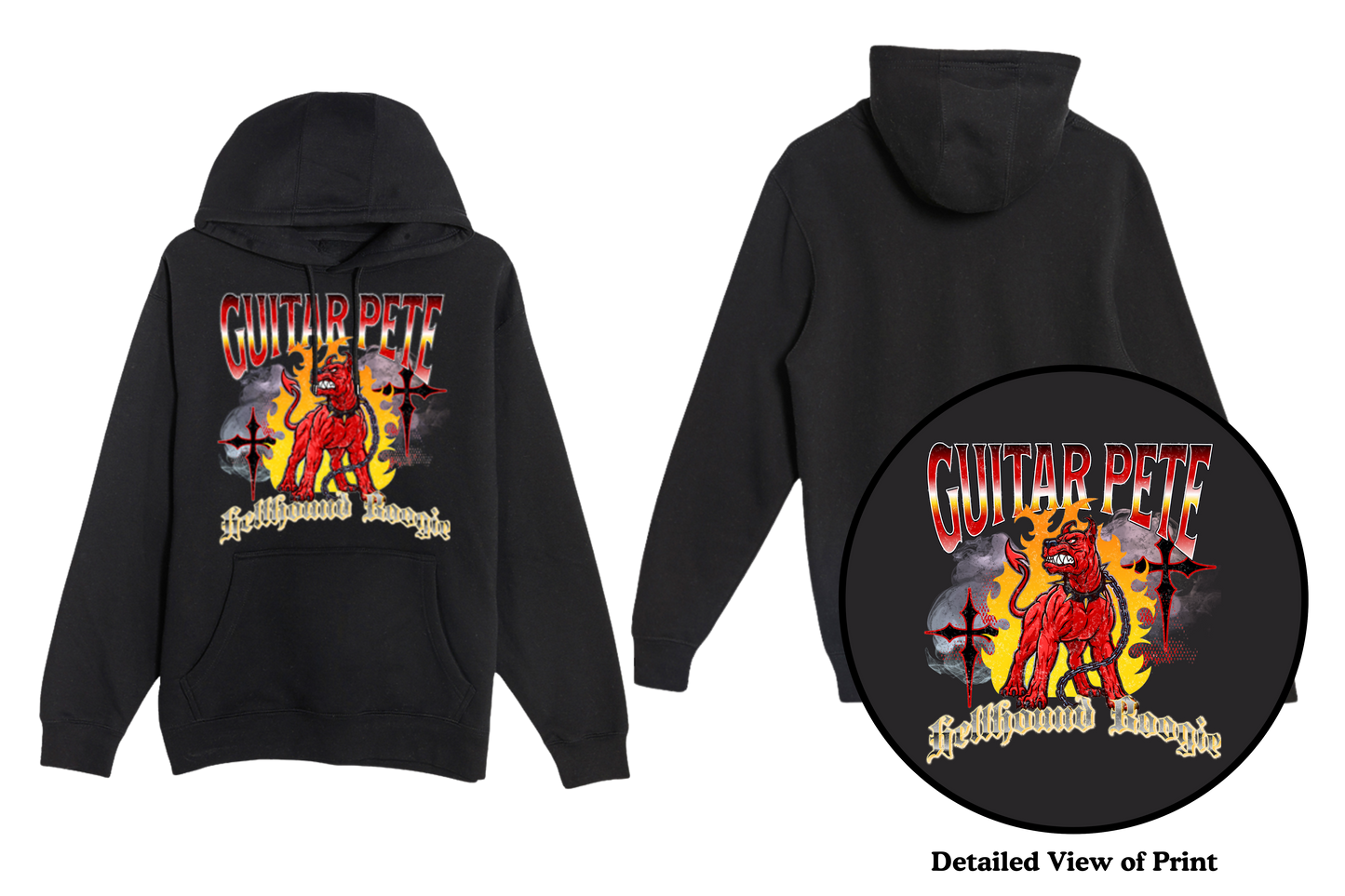 Guitar Pete Cross Hoodies