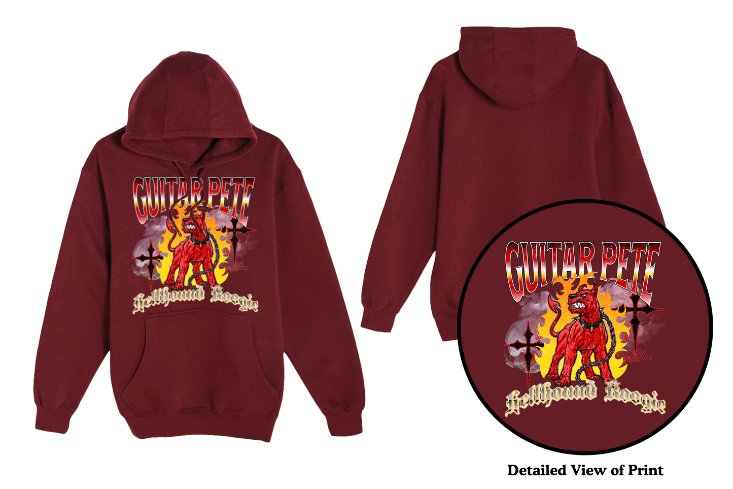 Guitar Pete Cross Hoodies