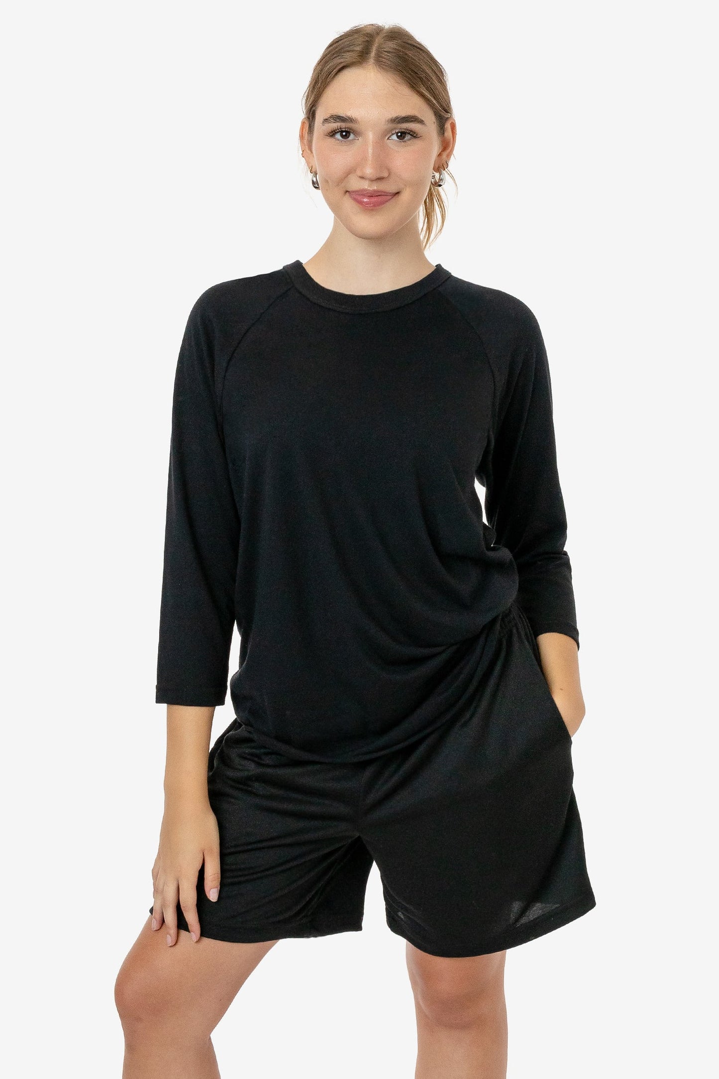 3/4 Sleeve Cotton Poly Raglan 3.8 oz - FF53
