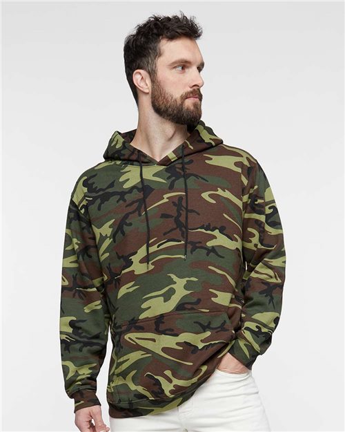 Camo Pullover Fleece Hoodie - 3969