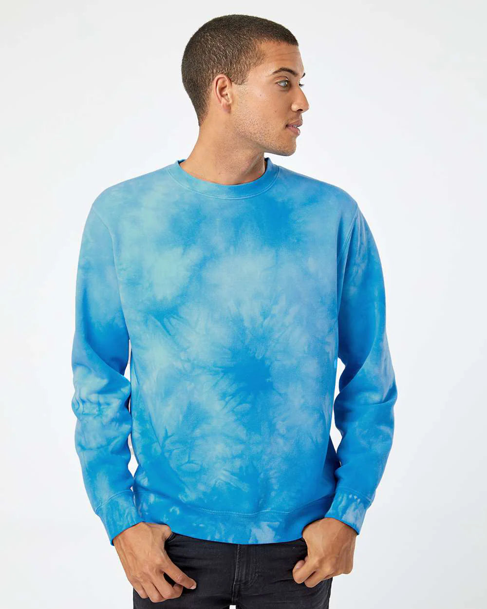 Midweight Tie-Dyed Crewneck Sweatshirt - PRM3500TD