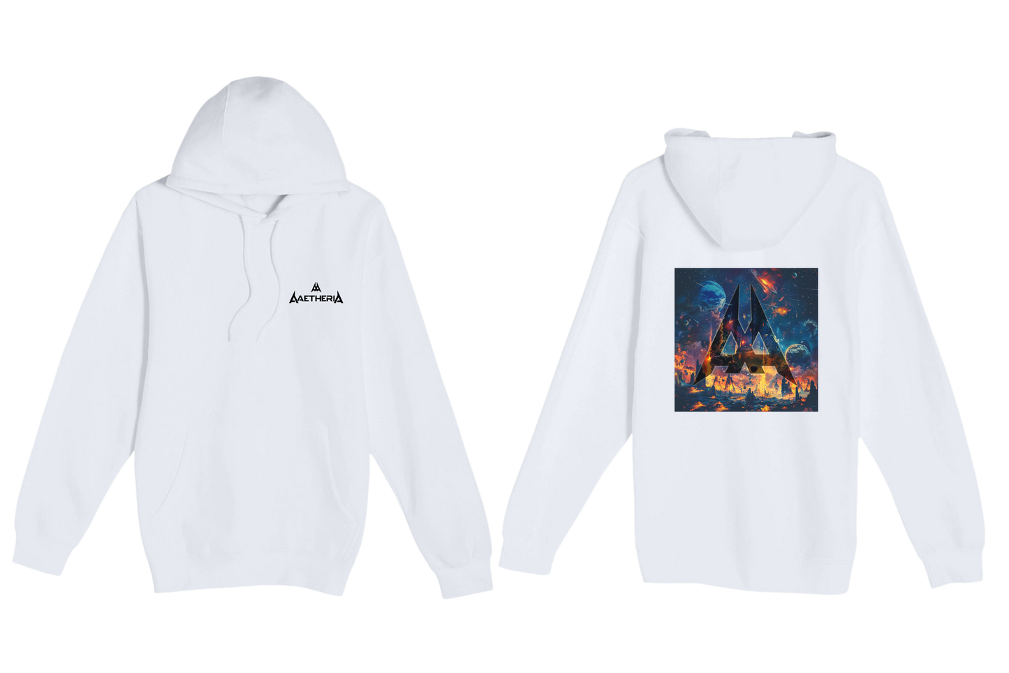 Aaetheria Pullover Hoodie Front and back Print