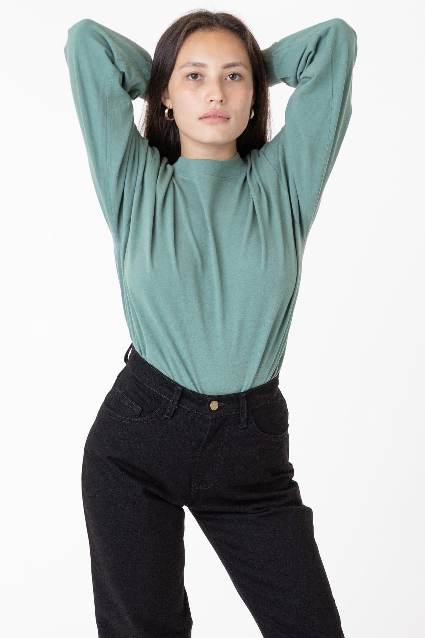 Long Sleeve L/S Garment Dye Mockneck 7.5 oz - 1406
