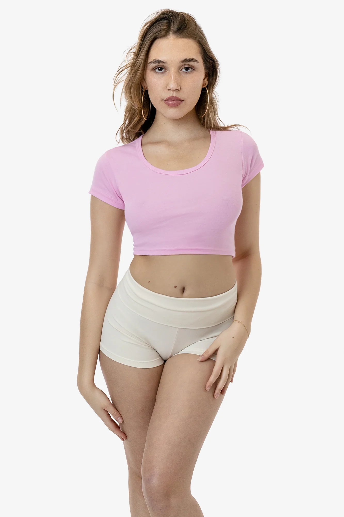 Baby Rib Scoopneck Crop Top - 43080