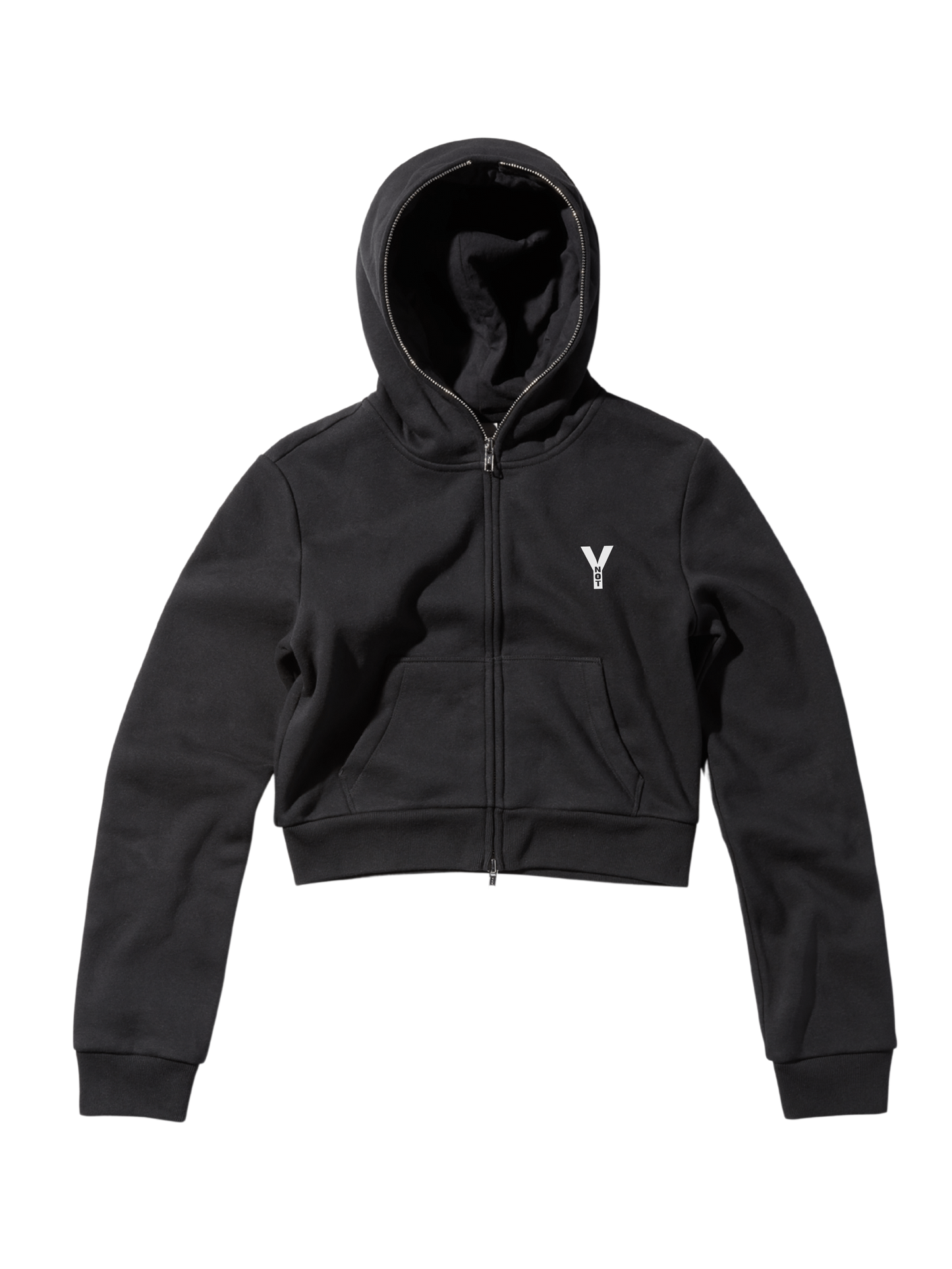 YNOT CROPPED FULL ZIP BODY BAG HOODIE