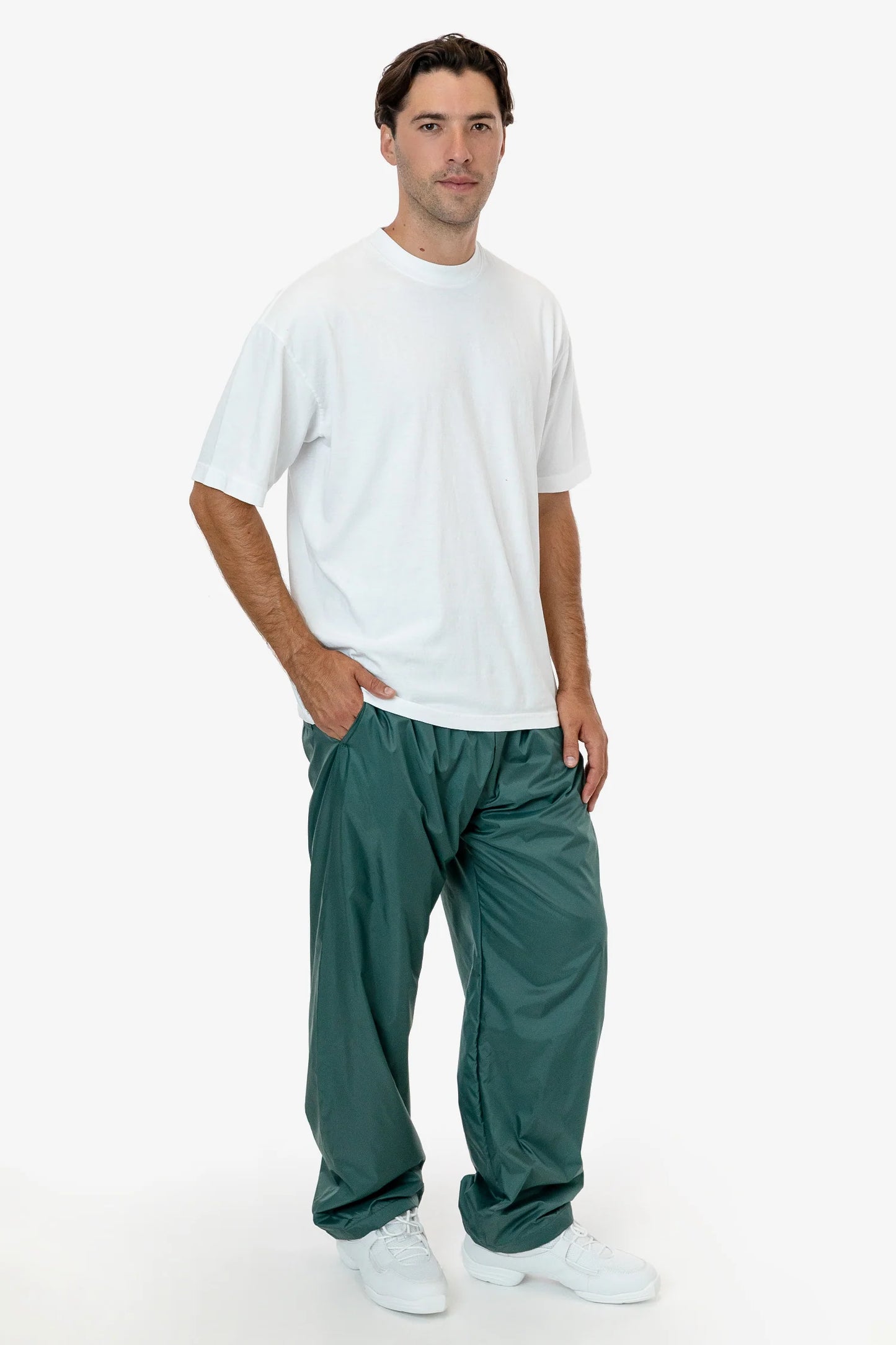 Bottoms-Nylon Taffeta Lined Track Pant - RNF405