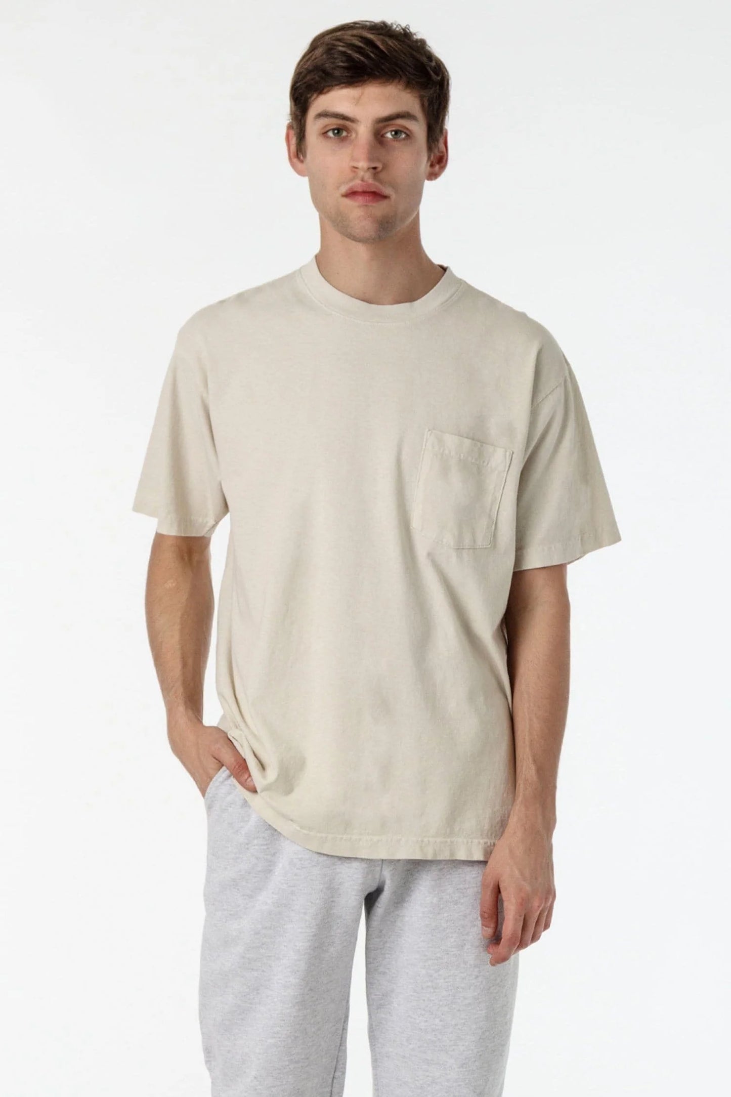 Short Sleeve Garment Dye Pocket T-Shirt - 1809GD