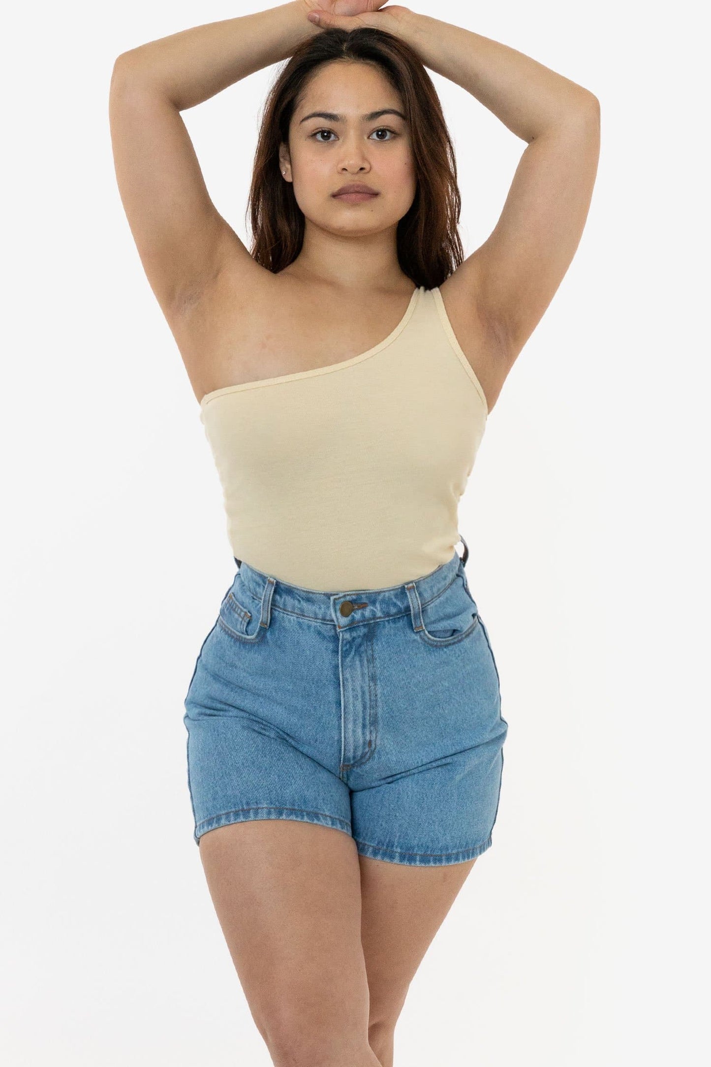 Baby Rib One Shoulder Top - 43089