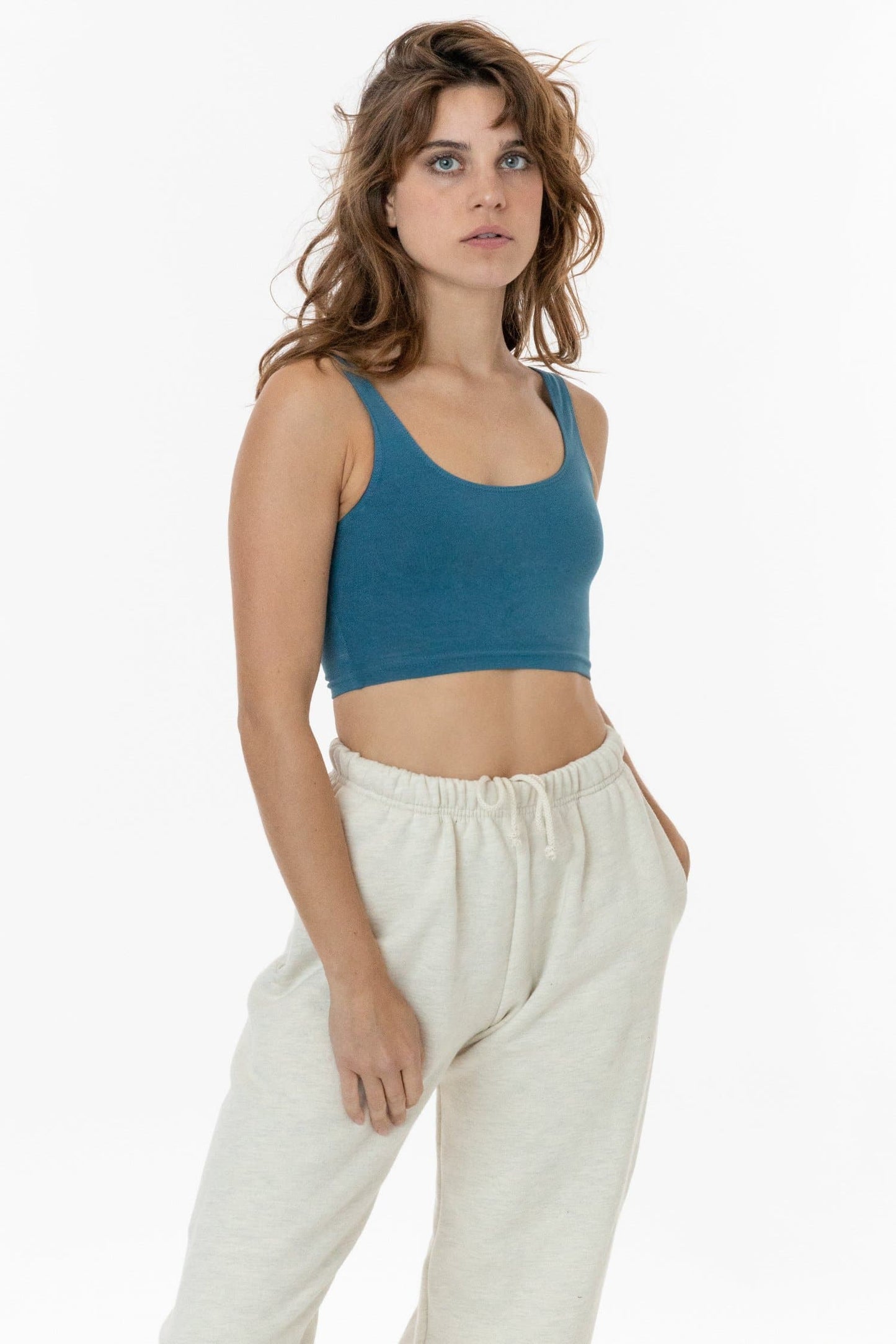 Cotton Spandex Crop Tank - 8383GD