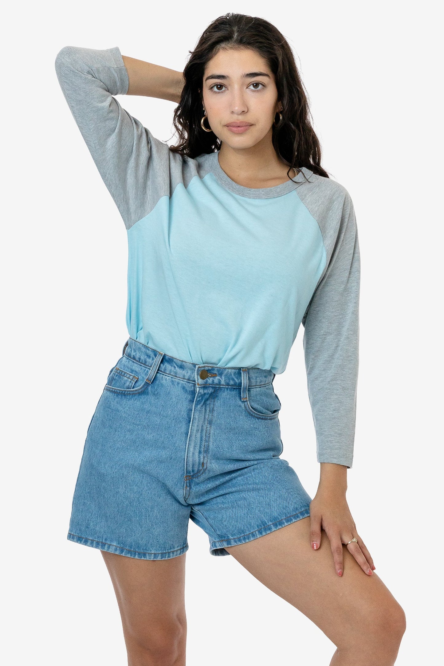 3/4 Sleeve Cotton Poly Raglan 3.8 oz - FF53