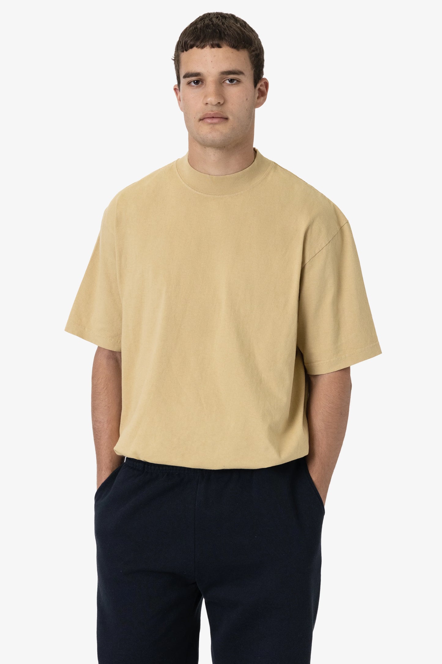 18/1 Oversized Short Sleeve High Mockneck T-shirt - 1825GD