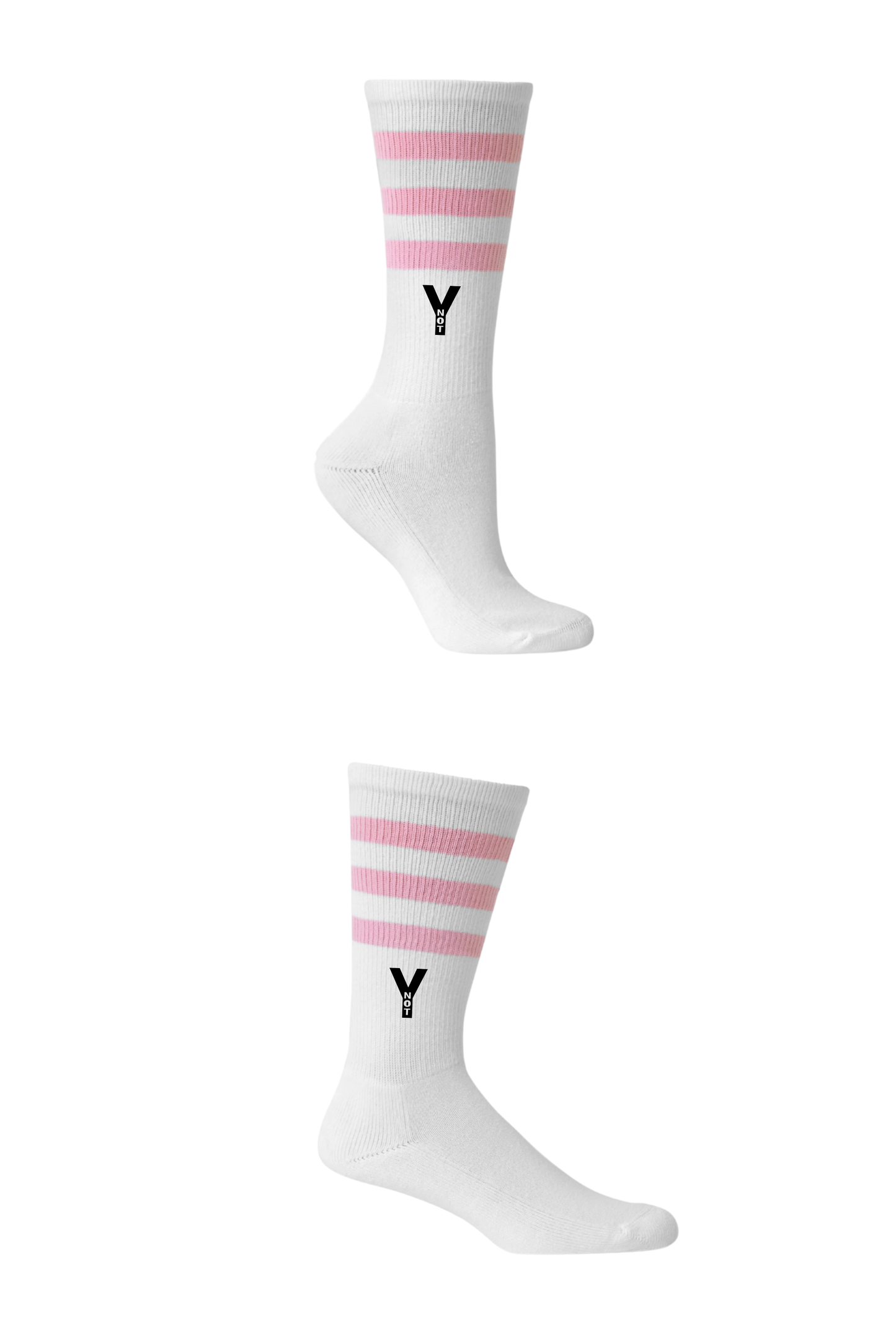 YNOT Unisex 3 - Stripe Calf Sock.