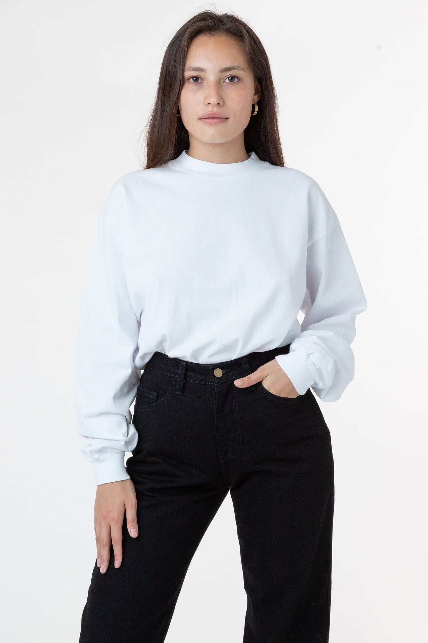 Long Sleeve L/S Garment Dye Mockneck 7.5 oz - 1406
