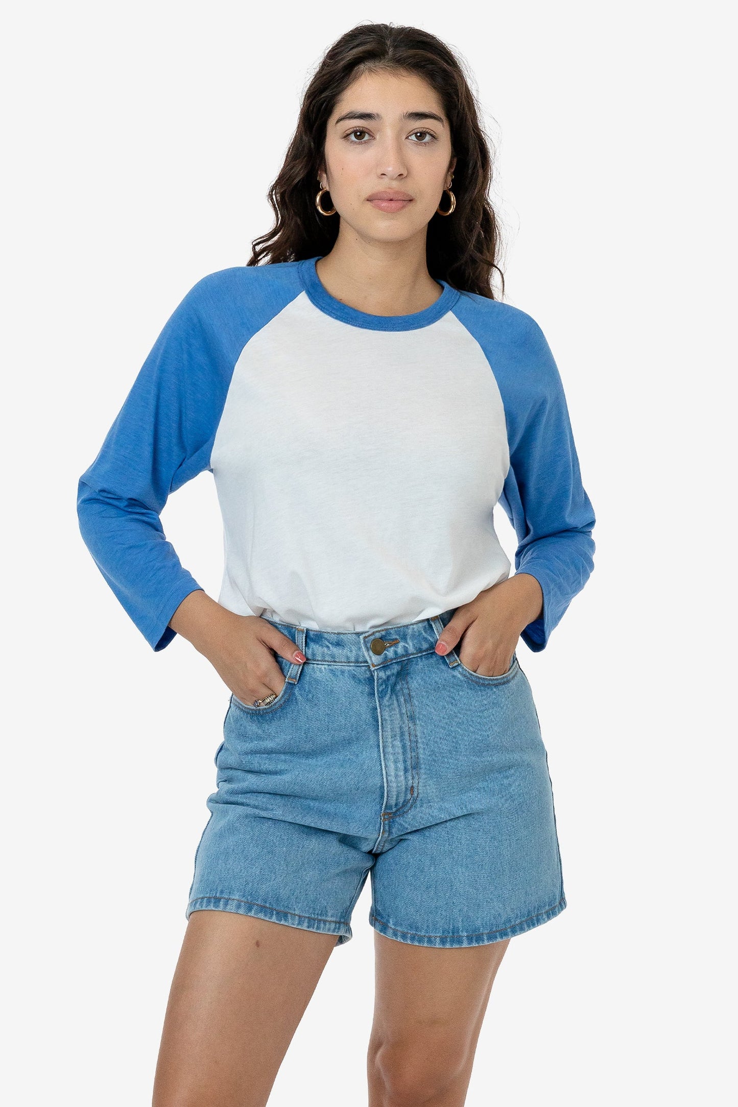 3/4 Sleeve Cotton Poly Raglan 3.8 oz - FF53
