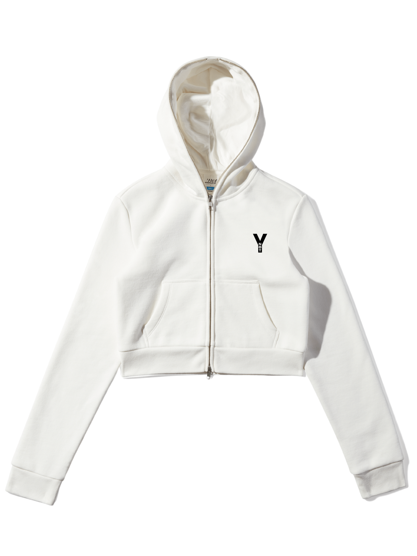 YNOT CROPPED FULL ZIP BODY BAG HOODIE