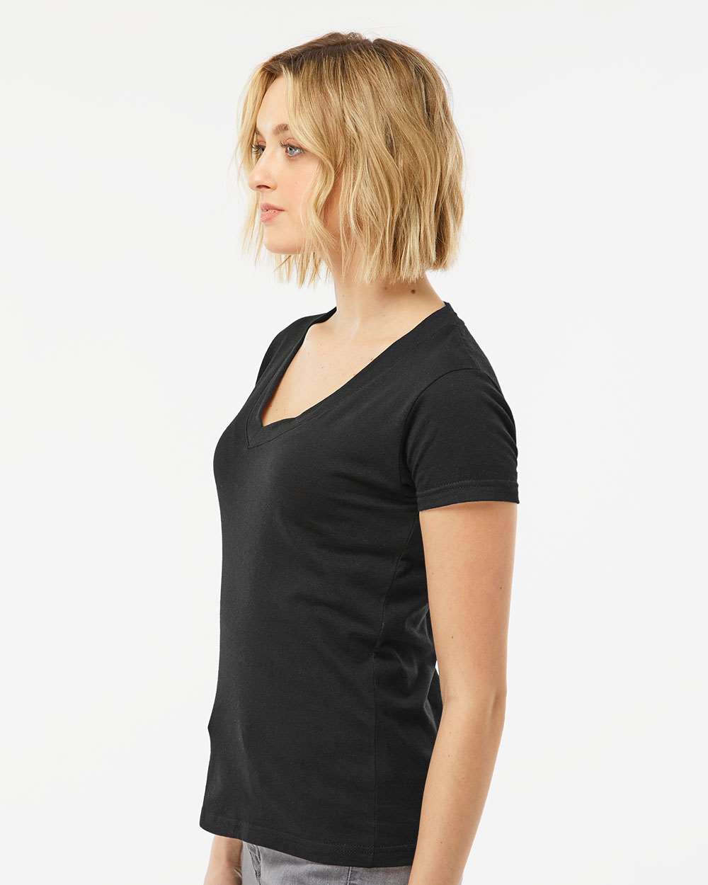 Women's Fine Jersey V-Neck T-Shirt - 214