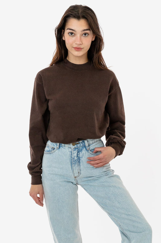 Long Sleeve L/S Garment Dye Mockneck 7.5 oz - 1406