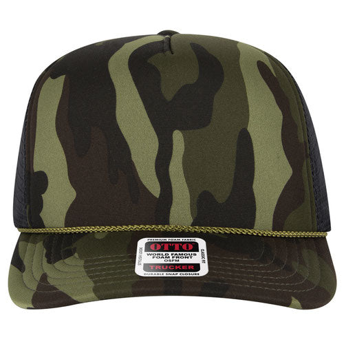 OTTO CAP "Otto Comfy Fit" 5 Panel High Crown Mesh Trucker Hat (39-167)