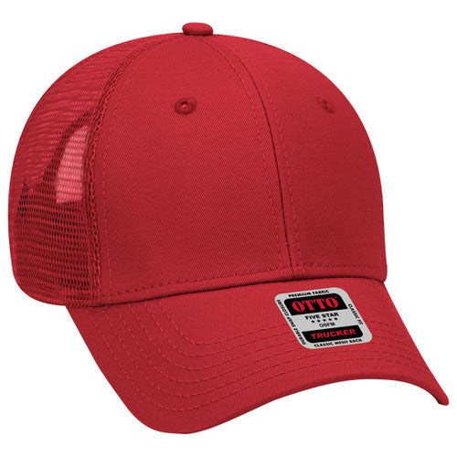 OTTO CAP 6 Panel Low Profile Mesh Back Trucker Hat (83-942)