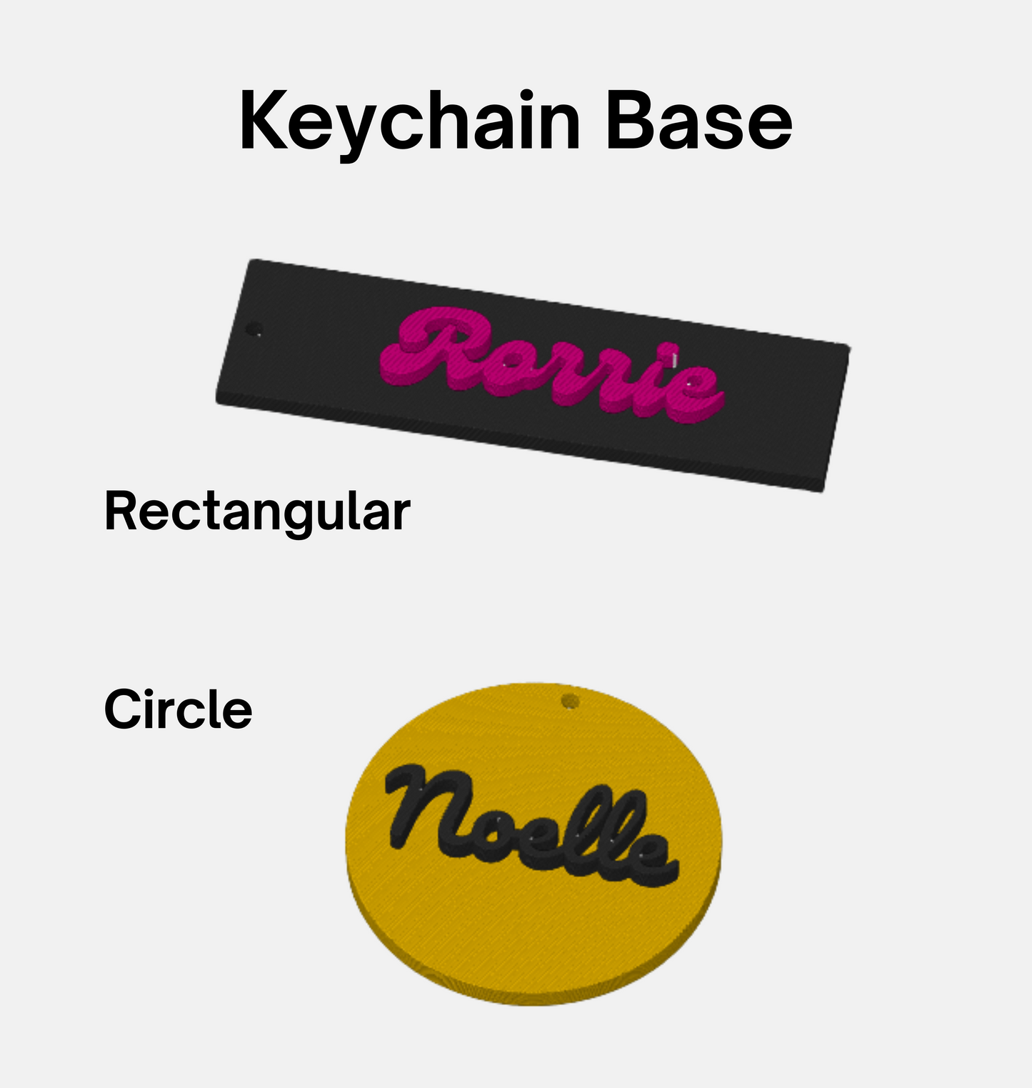 3D Printed Custom Keychain