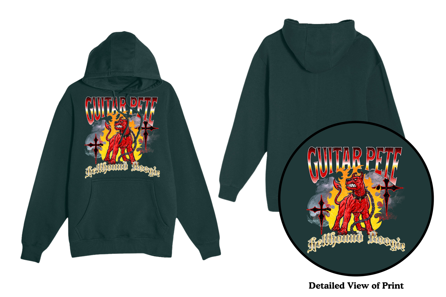 Guitar Pete Cross Hoodies