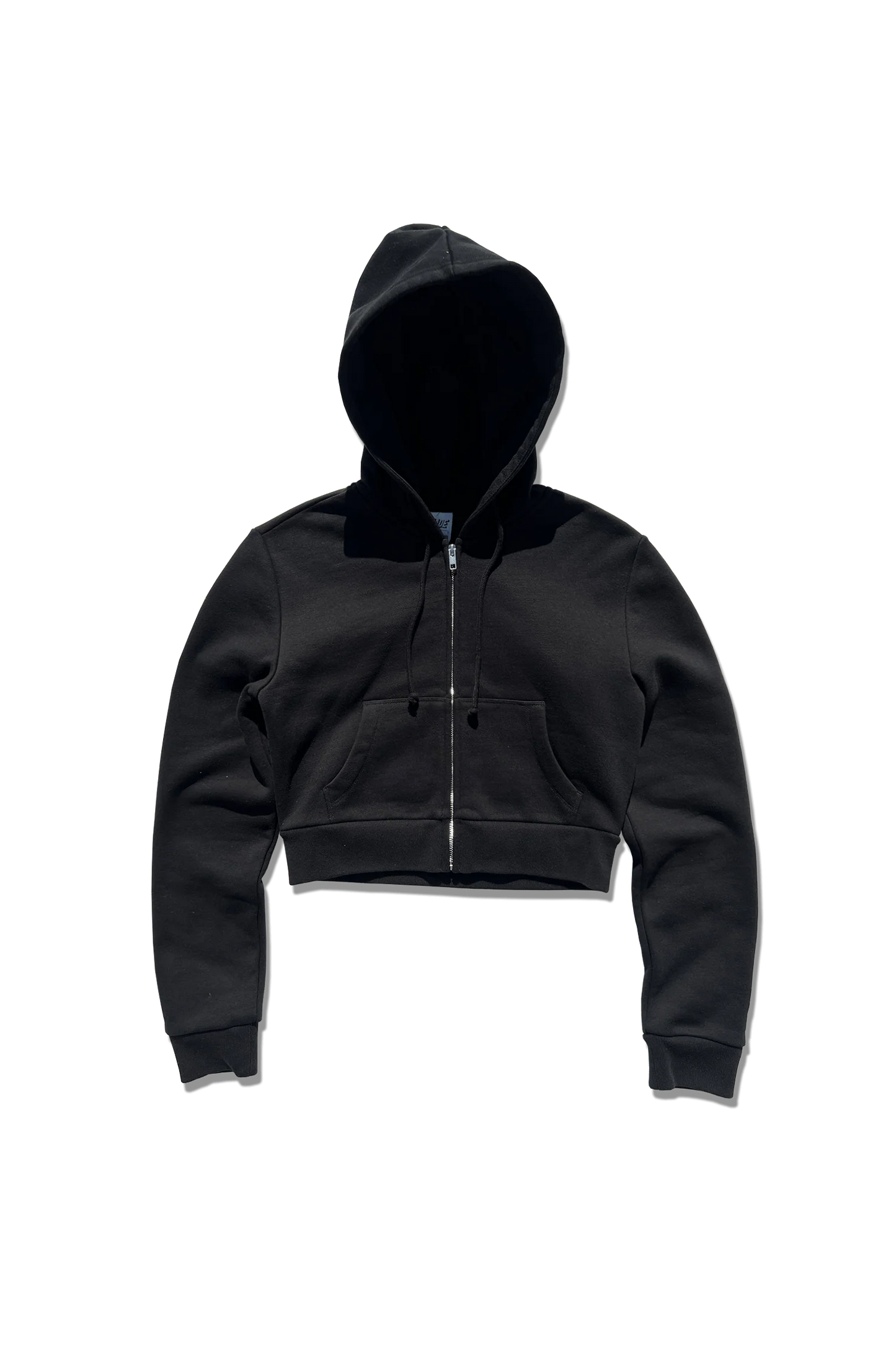 Cropped Zip Up Drawstring Hoodie