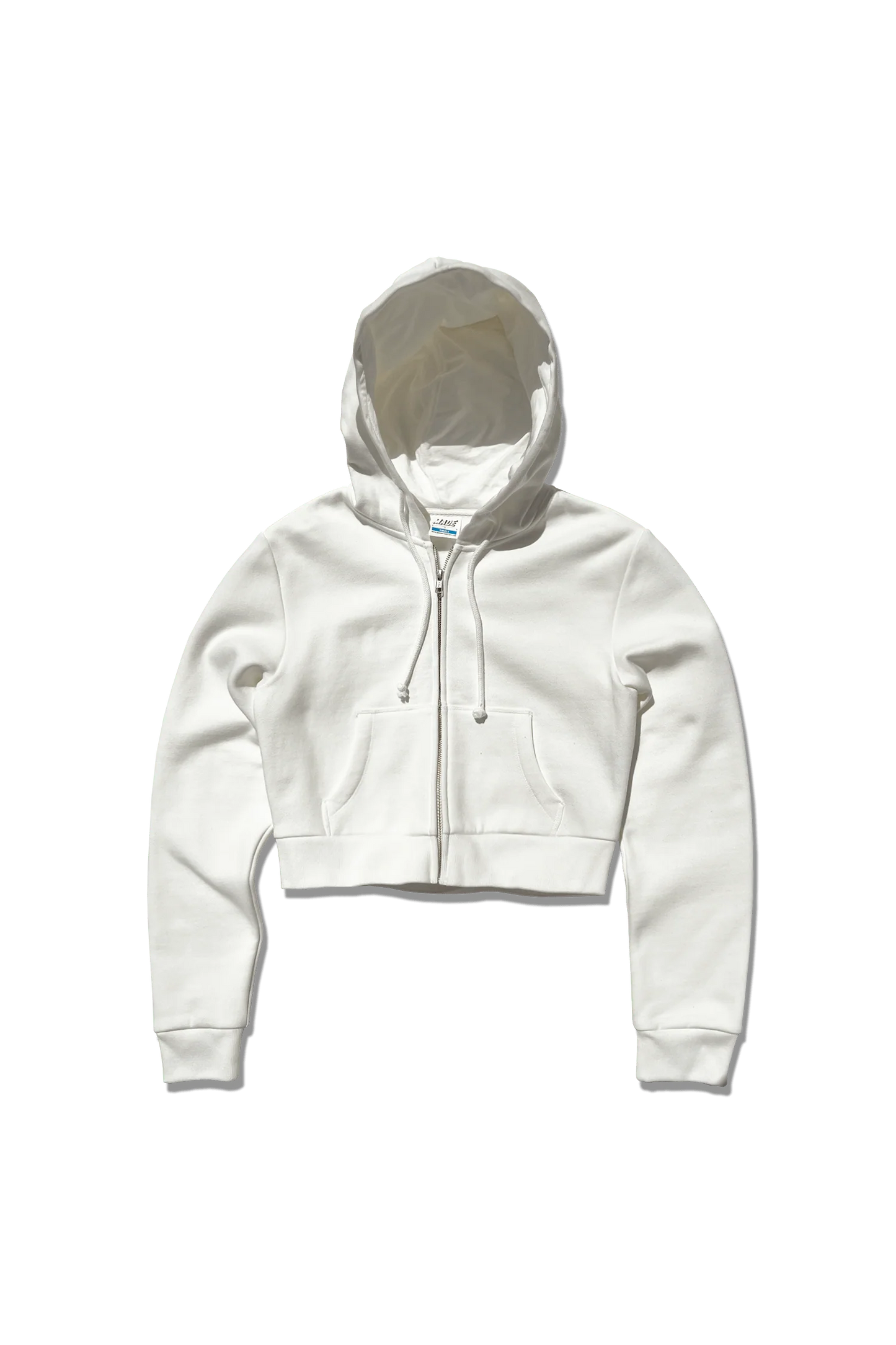 Cropped Zip Up Drawstring Hoodie