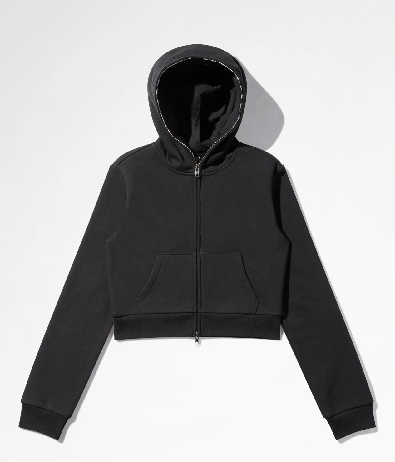 Cropped Full Zip Body Hoodie