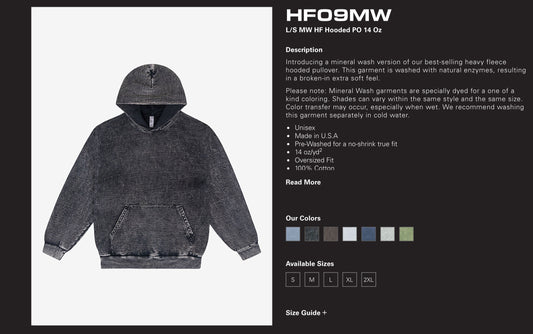 L/S Midweight Hoodie 14oz - HF09MW