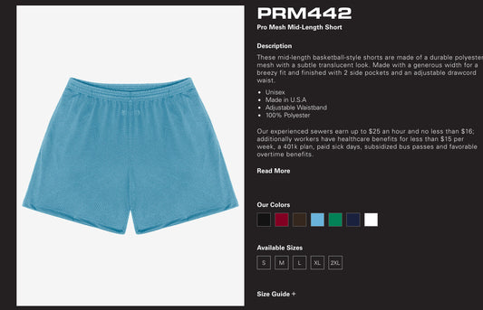 Bottoms - Pro. Mesh Mid-Lenght Short PRM442