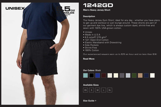 Men’s Heavy Jersey Short - 124GD