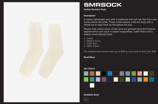 Unisex Summer Sock