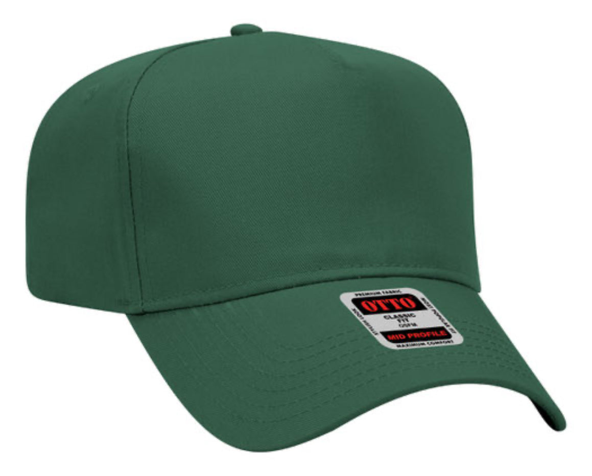 OTTO CAP 5 PANEL MID PROFILE BASEBALL CAP-SOLID 31069