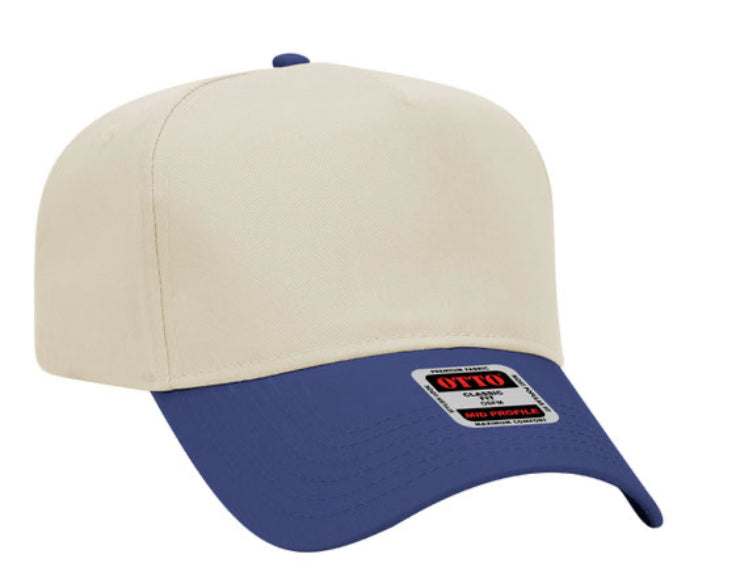 OTTO CAP 5 PANEL MID PROFILE BASEBALL CAP-CROWN SPLIT 31069