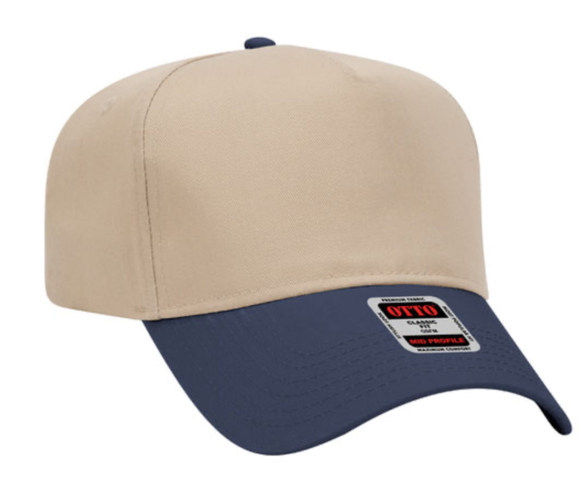 OTTO CAP 5 PANEL MID PROFILE BASEBALL CAP-CROWN SPLIT 31069