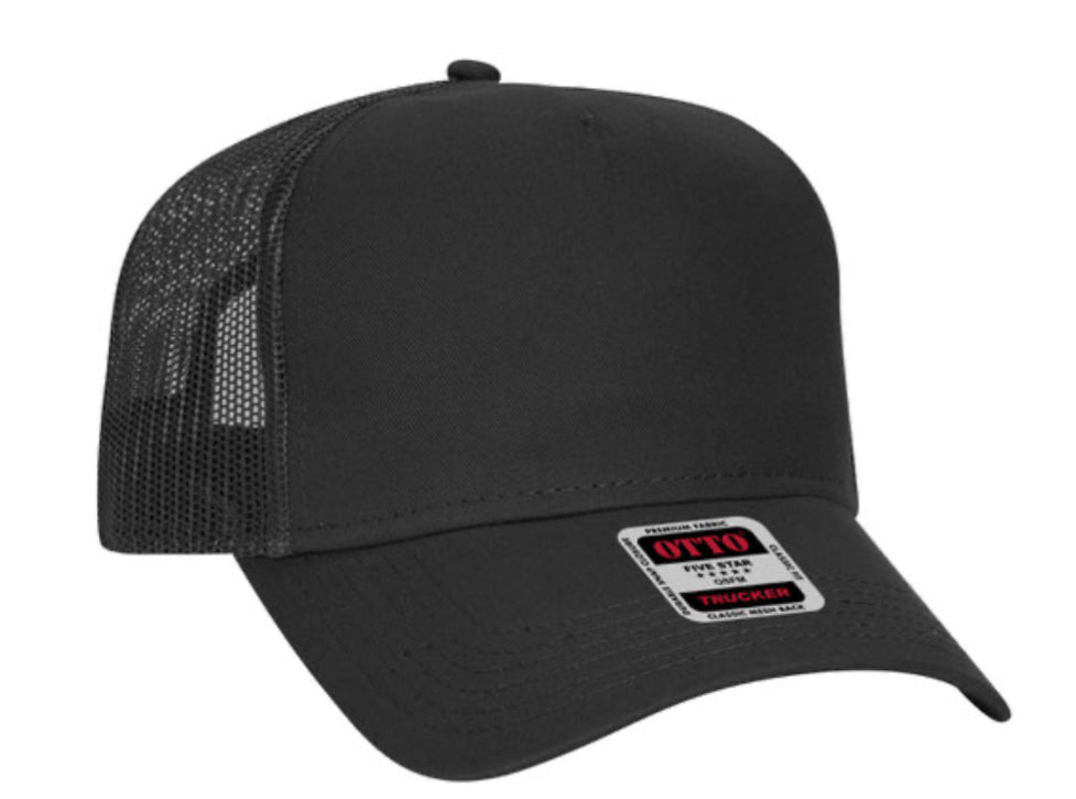 OTTO CAP 5 PANEL LOW PROFILE MESH BACK TRUCKER HAT- SOLID 102664