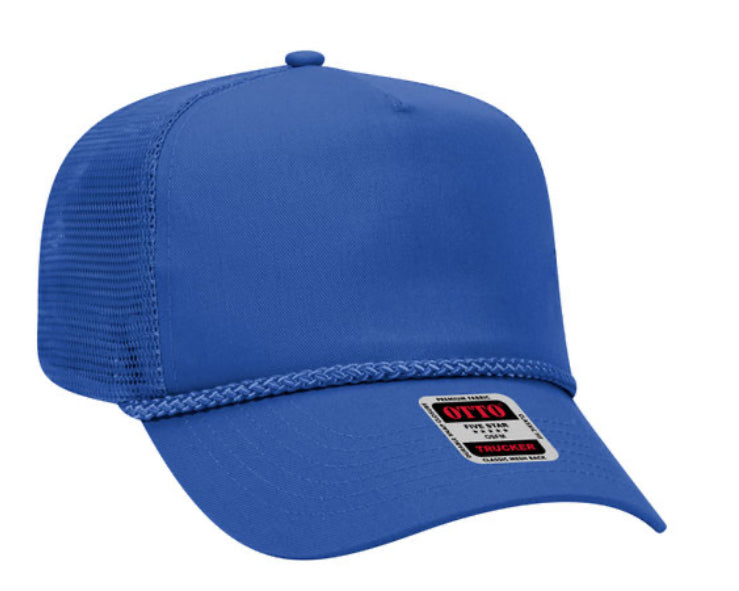 OTTO CAP 5 PANEL MID PROFILE BACK TRUCKER HAT- 39071