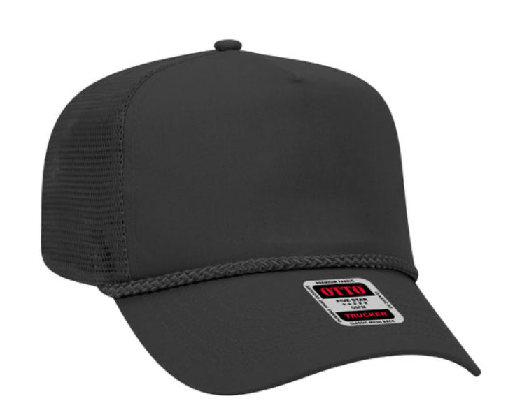 OTTO CAP 5 PANEL MID PROFILE BACK TRUCKER HAT- 39071