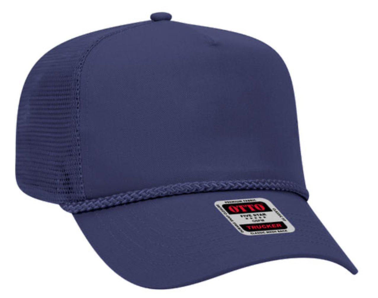 OTTO CAP 5 PANEL MID PROFILE BACK TRUCKER HAT- 39071