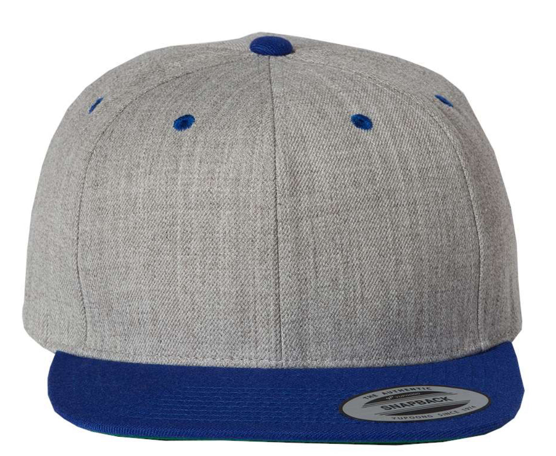 YP Classics Premium Flat Bill Snapback CAP-6089M Two Color Combo.