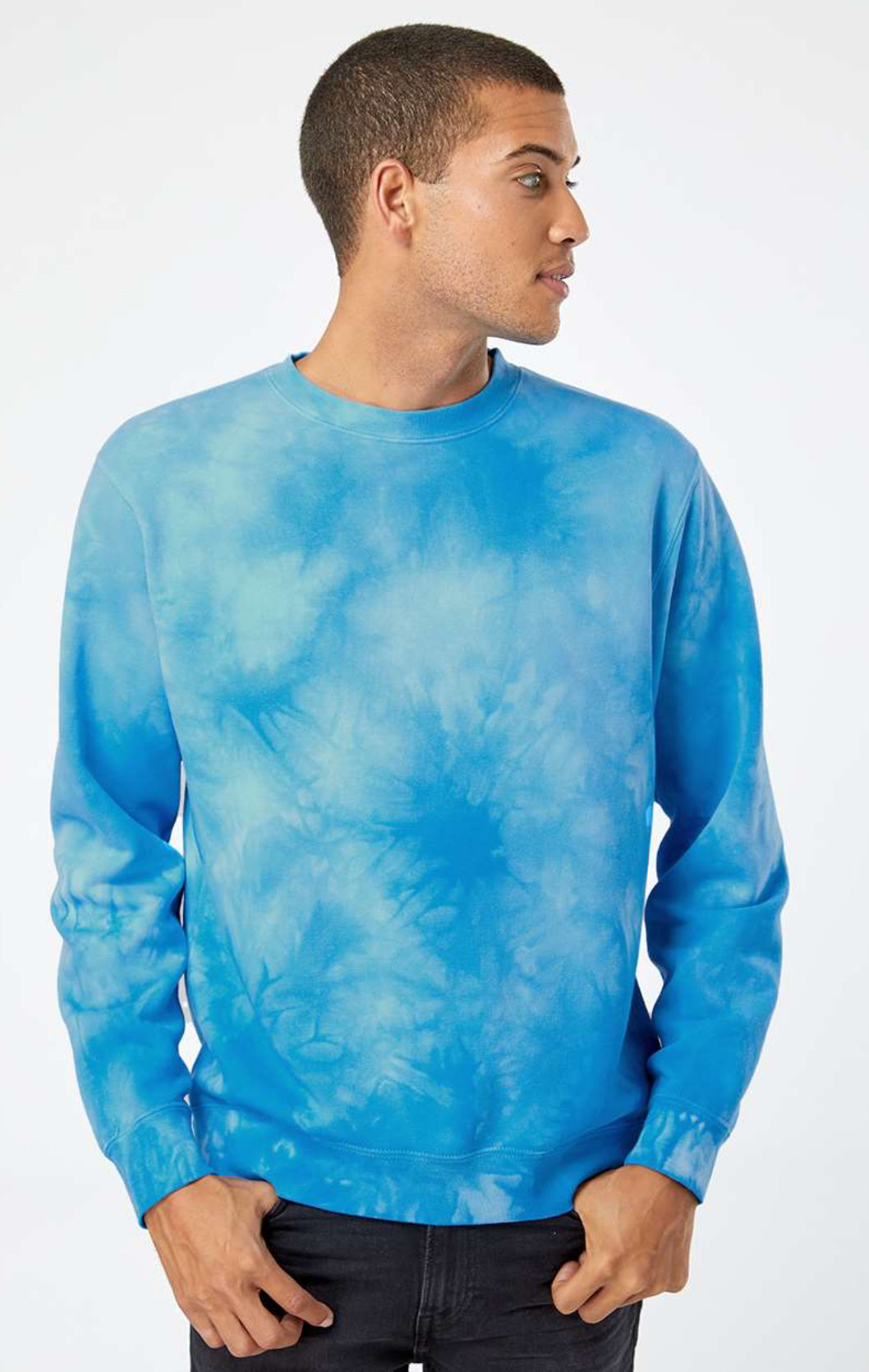 Midweight Tie-Dyed Crewneck Sweatshirt - PRM3500TD.