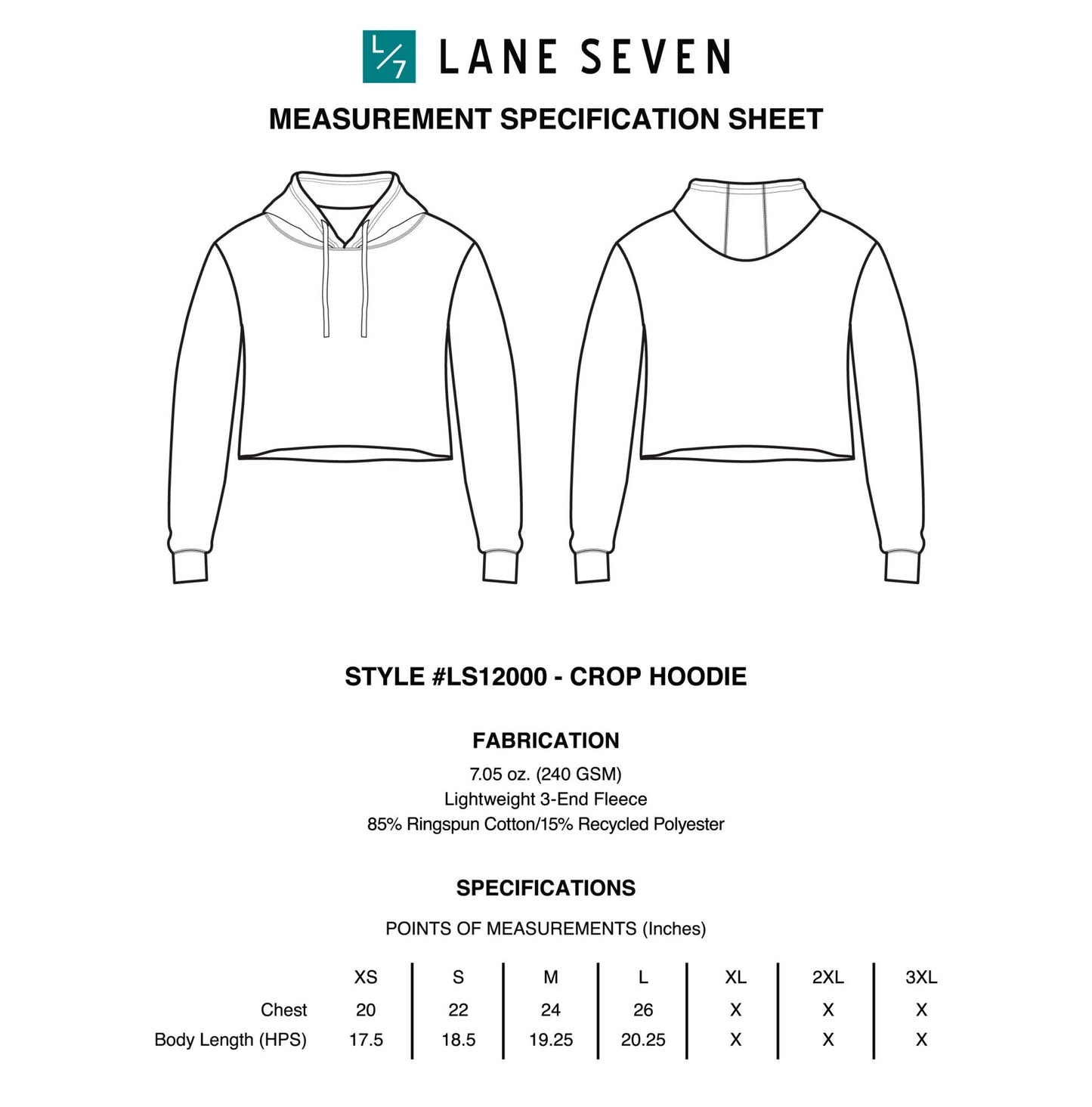 Crop Hoodie LS12000