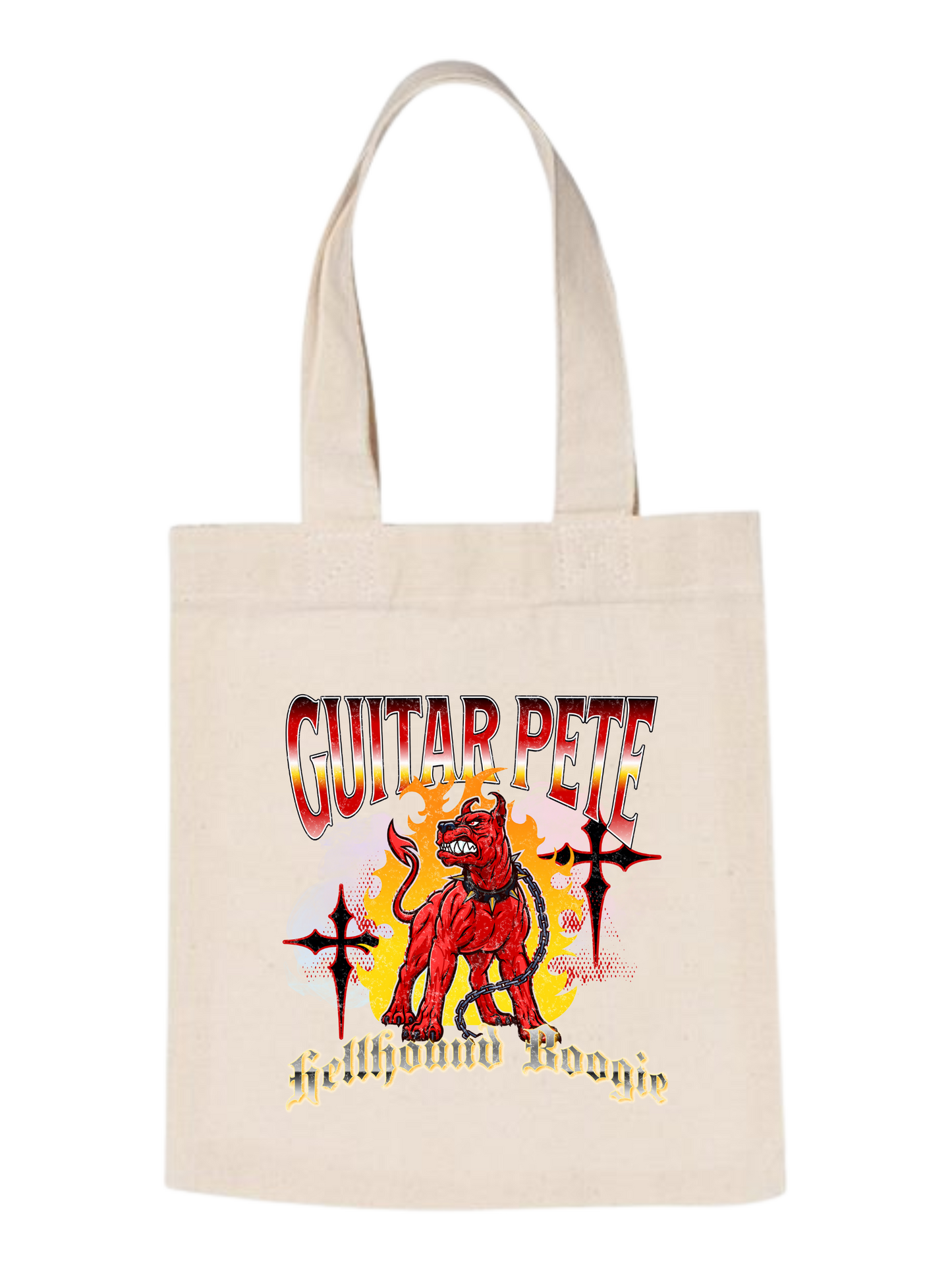Guitar Pete Small Canvas Tote Bag
