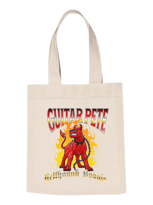 Guitar Pete Small Canvas Tote Bag