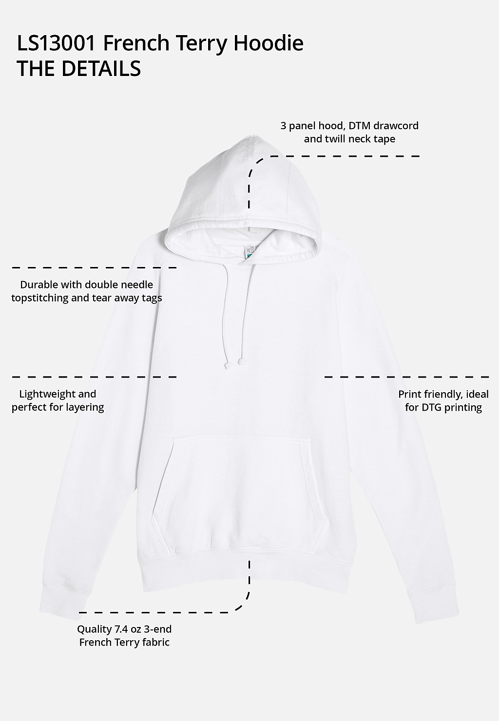 French Terry Hoodie LS13001