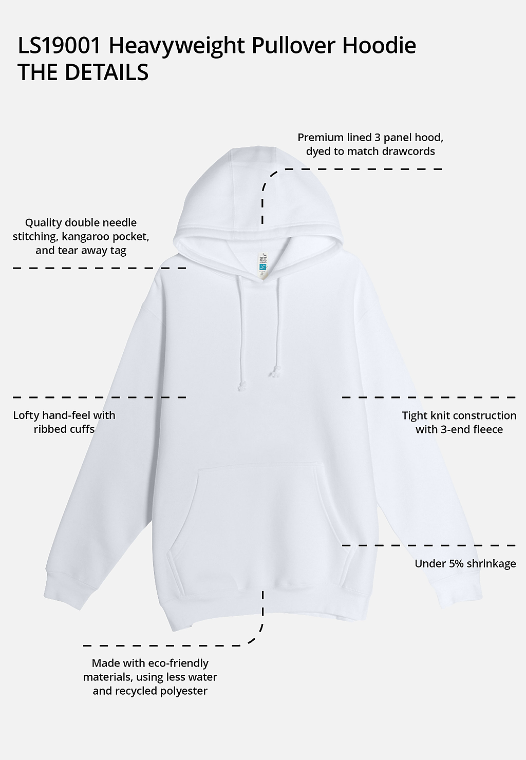 Heavyweight Pullover Hoodie LS19001