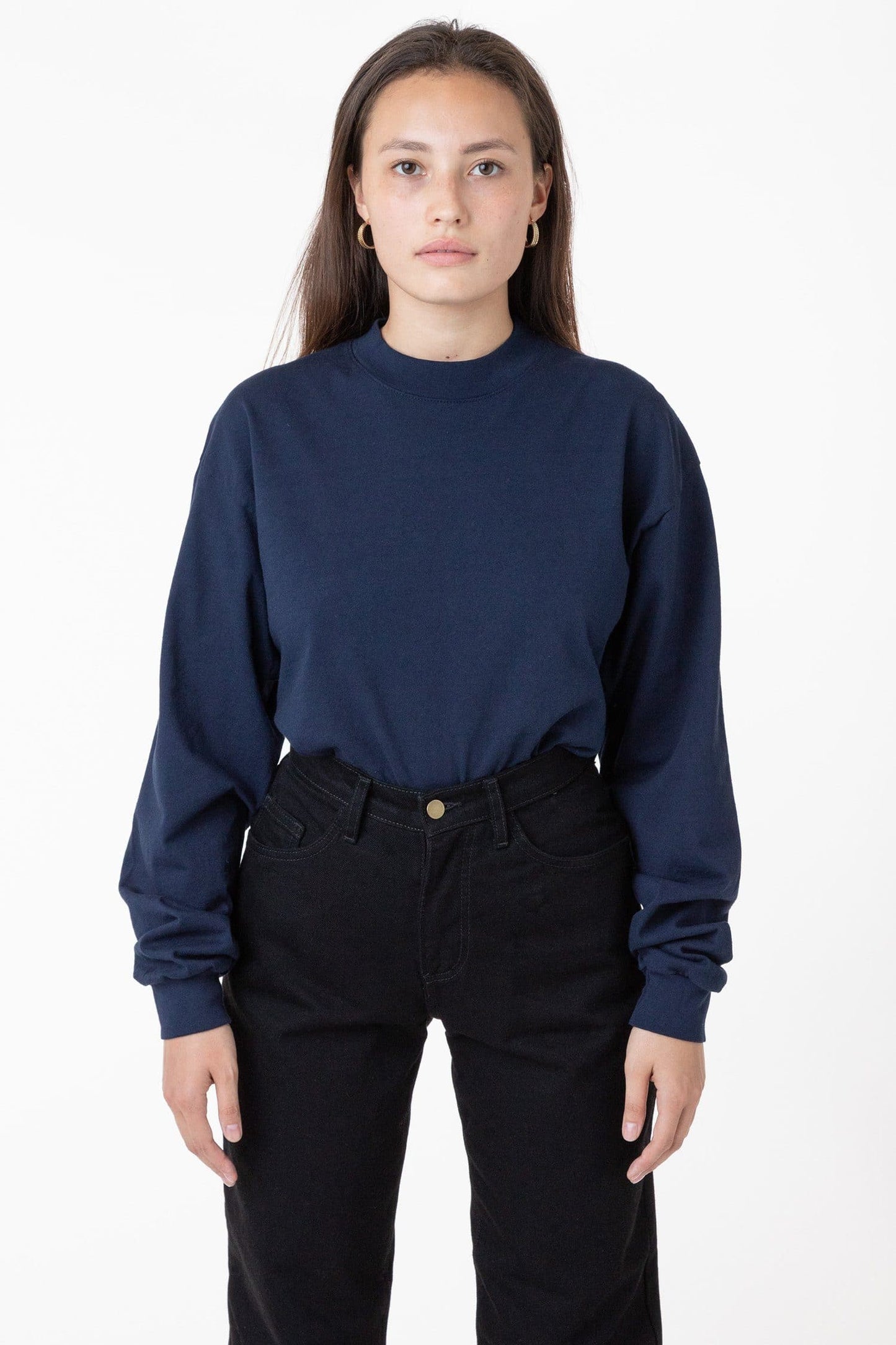 Long Sleeve L/S Garment Dye Mockneck 7.5 oz - 1406