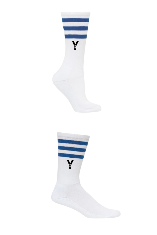 YNOT Unisex 3 - Stripe Calf Sock.